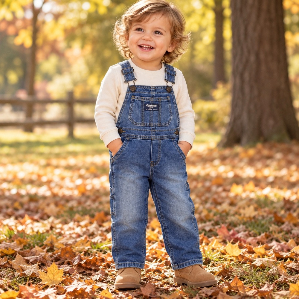 OshKosh Bgosh Toddler Boys Blue Denim Classic Overalls Size 2T OSH89379-SSI